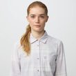 Övik Lite Flannel Shirt W Chalk White-Lavender Mist