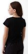 880156-04 Dětské žebrované tričko Černá