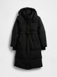 843303-01 Prošívaný kabát s páskem Černá