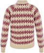 Övik Jacquard Knit W Light Beige-Mesa Purple