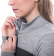 MERINO BOLD dámské triko dl.rukáv zip anthracite/cool gray