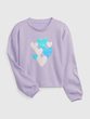 602863-02 Dětská mikina s flitry Fialová