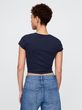 Crop tričko Americana Tmavě modrá