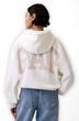 880827-01 Oversize crop mikina s logem VintageSoft Bílá