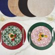 Black round placemat