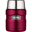 Food thermos with folding spoon and cup 470 ml raspberry