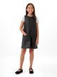 Dětské koženkové šaty Černá