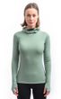 MERINO DF dámské triko dl.rukáv s kapucí basil green