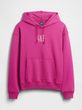 821262-04 Oversize mikina s logem Heavyweight Růžová