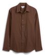 887952-05 Košile z lněné směsi Standard Fit Hnědá