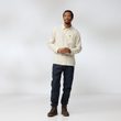 Övik Relaxed Hemp Shirt LS M Chalk White-Green