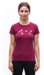 MERINO ACTIVE SONGBIRDS dámské triko kr.rukáv lilla