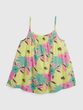 861627-01 Dětský květovaný top na ramínka Barevná