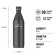 All Day Slim Bottle 600 ml Black