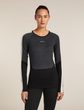 Women Mer 200 Oasis+ LS Crewe BLACK/JET HTHR/UNDYED/CB