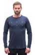 MERINO BLEND TYPO pánské triko dl.rukáv deep blue