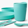 Passage Dinnerware Set - [1P] [7 Piece], Aqua Sea Blue
