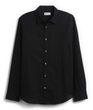 887952-00 Košile z lněné směsi Standard Fit Černá