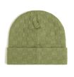 Check Tall Cuff Beanie LODEN GREEN