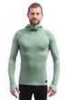 MERINO DF pánské triko dl.rukáv s kapucí basil green