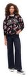 463506-99 Mikina s logem a fleece Černá