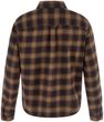 Övik Boxy Flannel Shirt W Black-Wood Brown