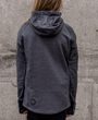 Merino Zip Hood Jr Sylvanite Grey Melange