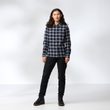 Övik Flannel Shirt W Chalk White-Suede Brown