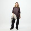 Övik Classic Flannel Shirt W Black Oak-Dark Violet