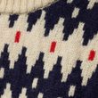 Övik Jacquard Knit W Light Beige-Dark Navy