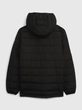 726305-01 Dětská prošívaná bunda s kapucí, Černá