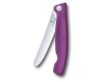 Swiss Classic, picnic knife, 11cm, wavy, purple, box