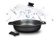 Nepřilnavý kastrol 28 cm 3 ltr. se skleněnou poklicí BLACKPLUS, na indukci