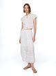 Maxi sukně s krajkou Bílá