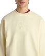 BLOCKED BOX LOOSE CREW FLEECE Lemon Icing