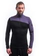 MERINO EXTREME UP pánská mikina dl.rukáv zip černá/grape purple