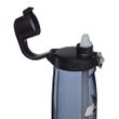 Straw bottle 700 ml, Grey w/Black Cap