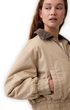 877671-00 Oversize bavlněný bomber Hnědá