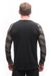 MERINO BLEND IMPRESS pánské triko dl.rukáv černá/brush