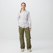Övik Lite Flannel Shirt W Misty Green-Eggshell