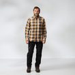 Fjällglim Shirt M Wood Brown-Chalk White