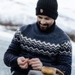 Övik Knit Sweater M Dark Oak-Navy
