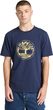 Tree Logo Lake House Graphic Tee  Peacoat