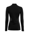 WarmWool Mock Neck shirt, Jet Black, Woman