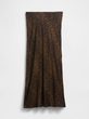 797899-07 Saténová maxi sukně Hnědá