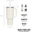 The Quencher/Cup H2.O FlowState™ Tumbler 1180 ml/40oz Cream 2.0