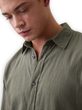 887952-07 Košile z lněné směsi Standard Fit Zelená