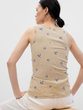 523495-01 Vzorovaný tílkový top, Béžová