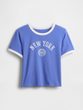 779310-00 Crop tričko s logem Modrá