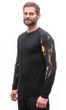MERINO IMPRESS pánské triko dl.rukáv černá/cosmos